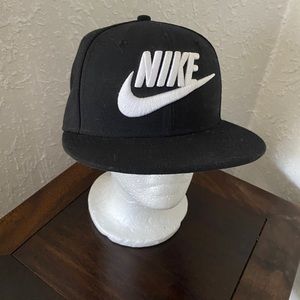 Nike Swoosh Logo Black Hat OS